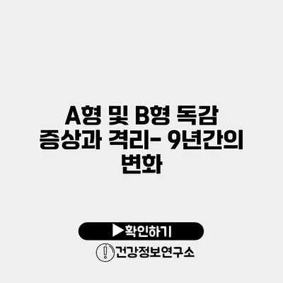 A형 및 B형 독감 증상과 격리- 9년간의 변화