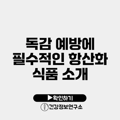 독감 예방에 필수적인 항산화 식품 소개