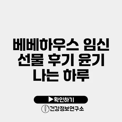 베베하우스 임신 선물 후기 윤기 나는 하루