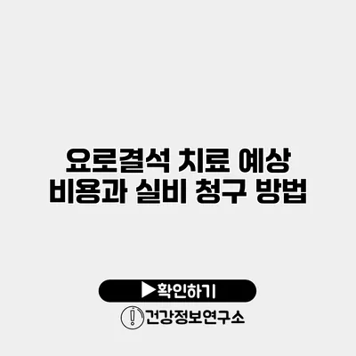 요로결석 치료 예상 비용과 실비 청구 방법