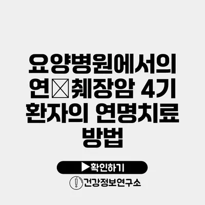 요양병원에서의 연�췌장암 4기 환자의 연명치료 방법