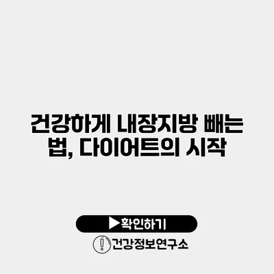 건강하게 내장지방 빼는 법, 다이어트의 시작