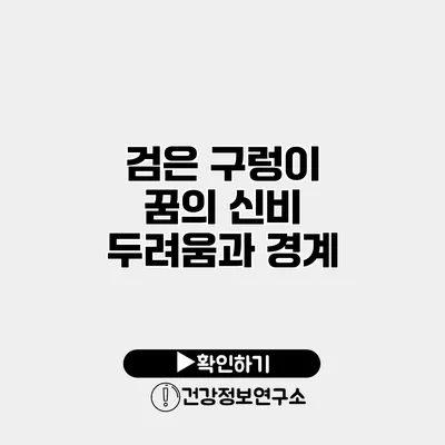 검은 구렁이 꿈의 신비 두려움과 경계