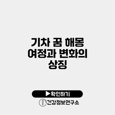 기차 꿈 해몽 여정과 변화의 상징