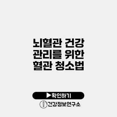 뇌혈관 건강 관리를 위한 혈관 청소법