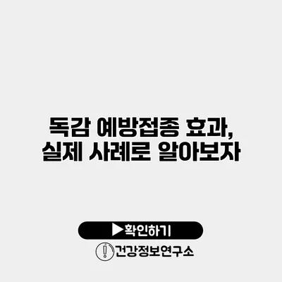 독감 예방접종 효과, 실제 사례로 알아보자
