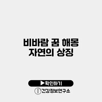 비바람 꿈 해몽 자연의 상징