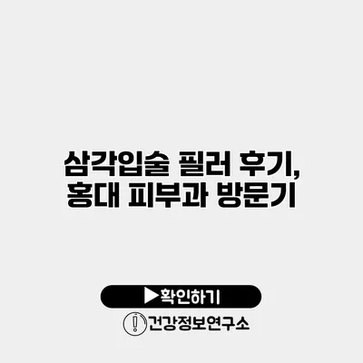 삼각입술 필러 후기, 홍대 피부과 방문기