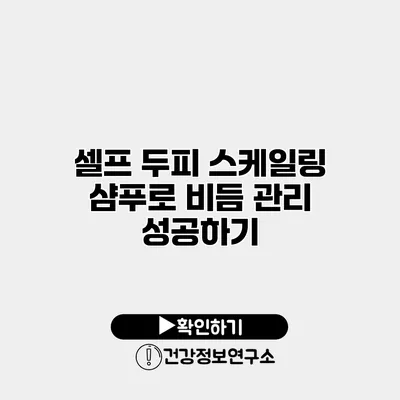 셀프 두피 스케일링 샴푸로 비듬 관리 성공하기
