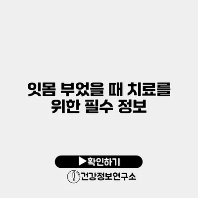 잇몸 부었을 때 치료를 위한 필수 정보