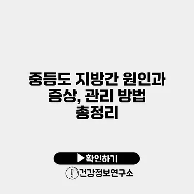 중등도 지방간 원인과 증상, 관리 방법 총정리