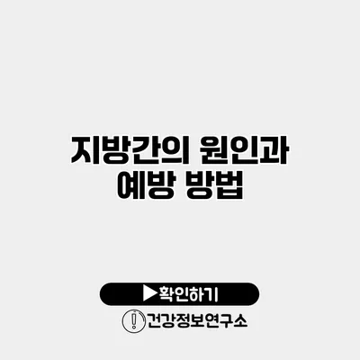 지방간의 원인과 예방 방법