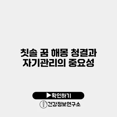 칫솔 꿈 해몽 청결과 자기관리의 중요성