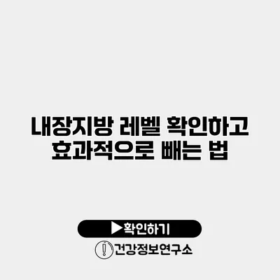 내장지방 레벨 확인하고 효과적으로 빼는 법